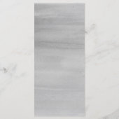 Grey Waterverf bruiloft receptie menu (Achterkant)
