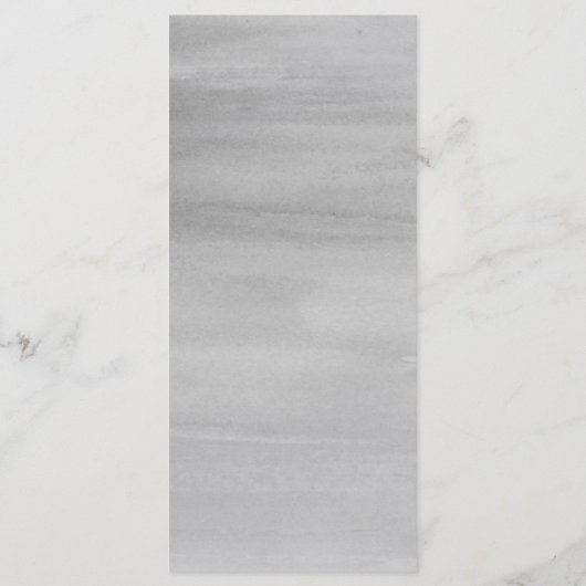 Grey Waterverf bruiloft receptie menu (Achterkant)