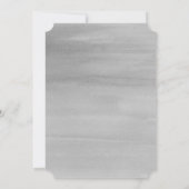 Grey Waterverf bruiloft uitnodiging (Achterkant)