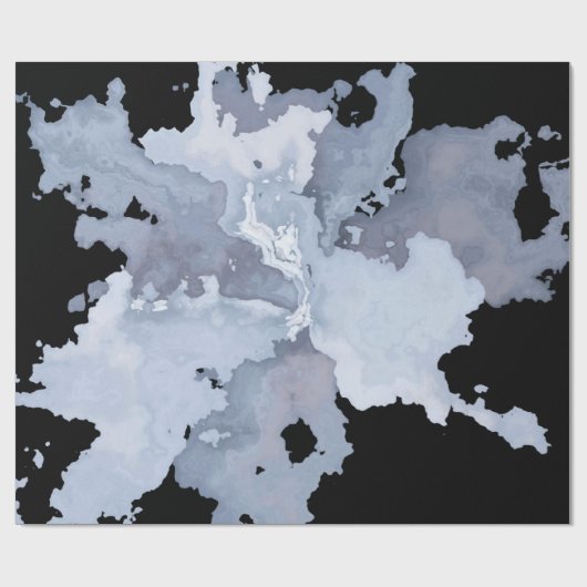 Grey Waterverf Marble Gothic Cadeaupapier (Vlak)