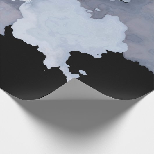 Grey Waterverf Marble Gothic Cadeaupapier (Hoek)