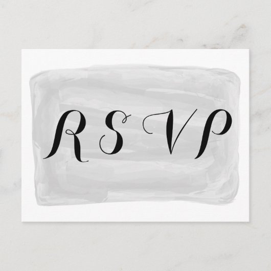 Grey Waterverf Response Briefkaart (Voorkant)