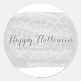Grey Waterverf Spider Web Halloween Stickers