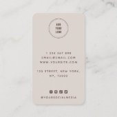 Grey Wavy Hair Haarstylist Voeg Logo en sociale me Visitekaartje (Achterkant)