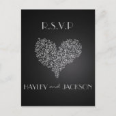 Grey Wedding RSVP briefkaarten "Met Liefde" (Voorkant)
