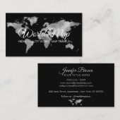 Grey Wereldkaart Trip Wereldbol Revel Agent Visitekaartje (Voorkant / Achterkant)