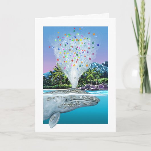 Grey Whale Birthday Kaart (Voorkant)