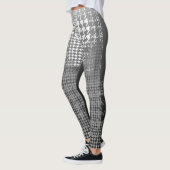 Grey White Black Houndstooth Check Ombre Leggings (Links)