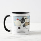 Grey White Cat Funny Tea Mok Keuken (Links)
