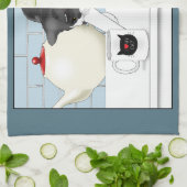 Grey White Cat Funny Tea Mok Keuken Theedoek (Gevouwen)