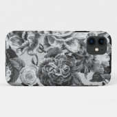 Grey & White  Floral Toile Fabric No.1 Case-Mate iPhone Case (Achterkant (horizontaal))