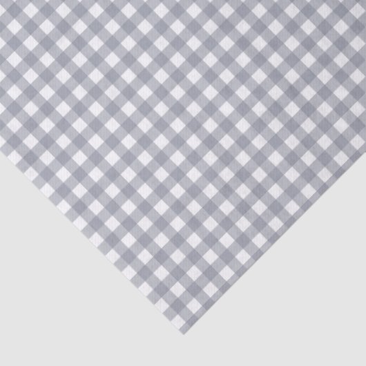 Grey White Gingham Tissuepapier (Detail)