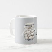 Grey White Hearts   Koffiemok (Voorkant links)