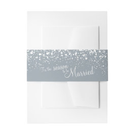 Grey white is het seizoen om te trouwen uitnodigingen wikkel