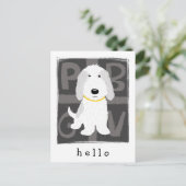 Grey & White PBGV Briefkaart (Staand voorkant)