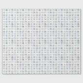 Grey White Plaid Stripes Birthday Cadeaupapier (Vlak)