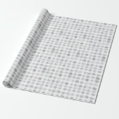 Grey White Plaid Stripes Birthday Cadeaupapier (Uitgerold)