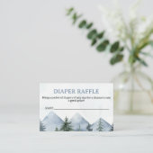 Grey Wilderness Baby Shower Diaper Raffle Insert Klantenkaartje (Staand voorkant)
