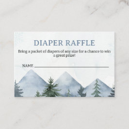 Grey Wilderness Baby Shower Diaper Raffle Insert Klantenkaartje
