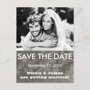 Grey Winter Ice SAVE THE DATE Foto Briefkaart