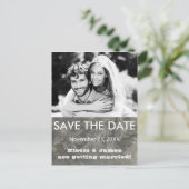 Grey Winter Ice SAVE THE DATE Foto Briefkaart (Staand voorkant)