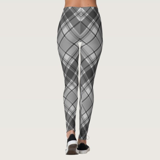 Grey Winter plaid Leggings (Achterkant)