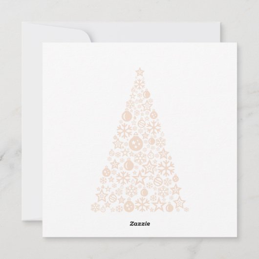 Grey wish card Merry Christmas new year reindeer Feestdagenkaart (Achterkant)