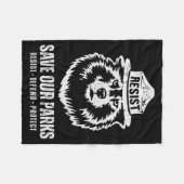 Grey Wolf Beer Resist Bescherm Vrouwen in het Nati Fleece Deken (Voorkant (Horizontaal))