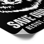 Grey Wolf Beer Resist Bescherm Vrouwen in het Nati Poster (Hoek)