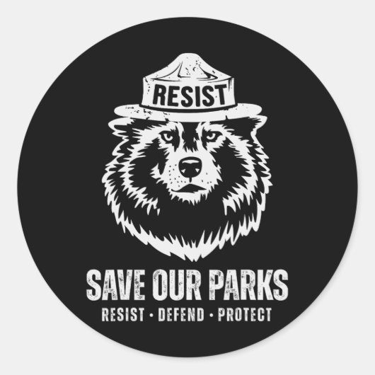 Grey Wolf Beer Resist Bescherm Vrouwen in het Nati Ronde Sticker (Voorkant)