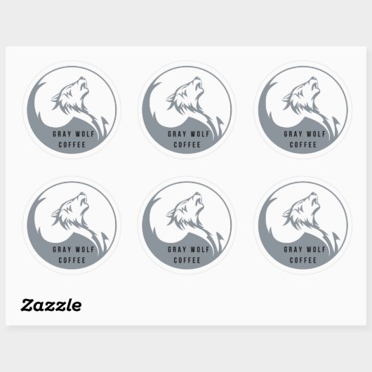 Grey Wolf Coffee Grote Sticker (Vel)