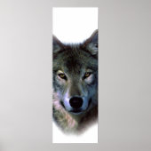 Grey Wolf Eyes Motivatie Poster van deur (Voorkant)