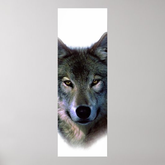 Grey Wolf Eyes Motivatie Poster van deur (Voorkant)