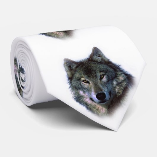 Grey Wolf Eyes Stropdas (Opgerold)
