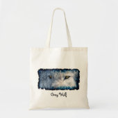 Grey Wolf Eyes Wildlife Canvas tas (Voorkant)