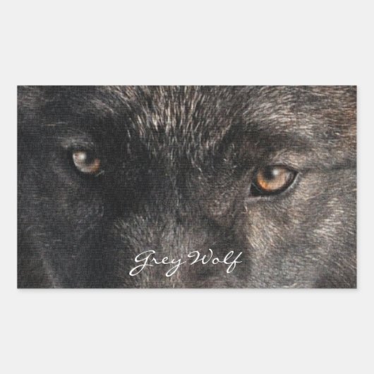GREY WOLF EYES Wildlife Supporter Stickers (Voorkant)
