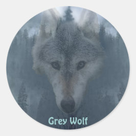 GREY WOLF & FOREST Wildlife Supporter Stickers