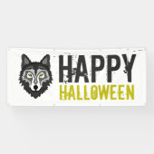 Grey Wolf, Happy Halloween Spandoek (Horizontaal)