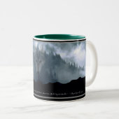 Grey Wolf & Misty Mountain Forest Koffie Mok (Voorkant rechts)