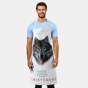 Grey Wolf Motivatie Unique Schort