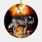 Grey Wolf Ornament (Voorkant)