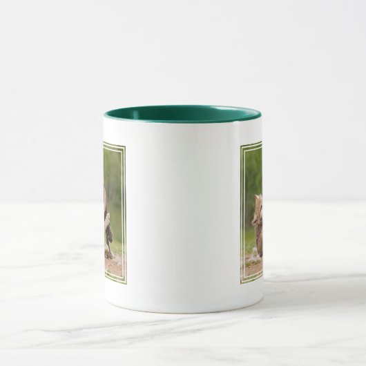 Grey Wolf Pups Worstelen Mok (Midden)