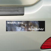 Grey Wolf Road Safety Bumpersticker (Op auto)