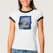 Grey Wolf & Rocky Mountains Wildlife Art Shirt (Voorkant)