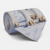 Grey Wolf & Rocky Mountains Wildlife Stropdas (Opgerold)