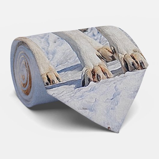 Grey Wolf & Rocky Mountains Wildlife Stropdas (Opgerold)