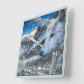 Grey Wolf SENTINEL WOLVES Vierkante Klok (Hoek)