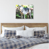 Grey Wolf Standing Alone Canvas Afdruk (Insitu (Slaapkamer))