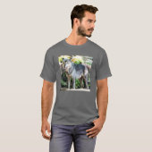 Grey Wolf Standing Alone T-shirt (Voorkant volledig)