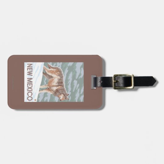 Grey Wolf StandingNew Mexico Bagagelabel (Voorkant horizontaal)